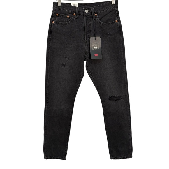 Levi's 501 High Rise Skinny Fit Distressed Jeans Size 27 - Picture 1 of 8